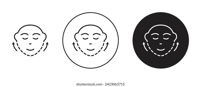Aesthetic Enhancement Vector Icon Set. Facial Rejuvenation vector symbol for UI design.