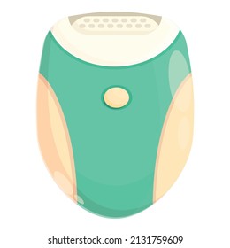 Aesthetic epilation icon cartoon vector. Hair treatment. Cream leg
