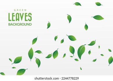 
Aesthetic Falling Green leaves background tropical ornament