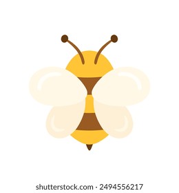 aesthetic flat cute cartoon flying bee insect flat drawing icon clip art isolated on transparent background for kids and children book - Powered by Shutterstock - Get 15% off with code: PIKWIZARD15