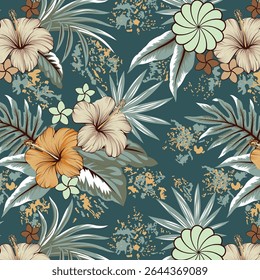 Fundo floral estético por Pierre Joseph Redoute. Ilustração padrão floral vintage. Fundo de padrão floral botânico vintage. Ilustração do plano de fundo da arte floral vintage