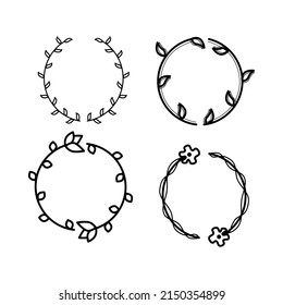 ilustración vectorial de conjunto estético floral