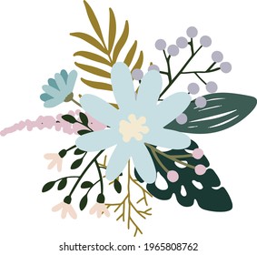 Aesthetic Flower Element for your creative project
