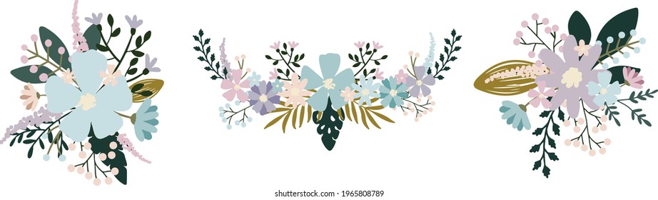 Aesthetic Flower Element for your creative project