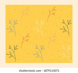patrón estético de flores. ilustración vectorial de contornos florales. ornamento sencillo y elegante para envolver papel, sobres, revistas, textiles, impresiones. 