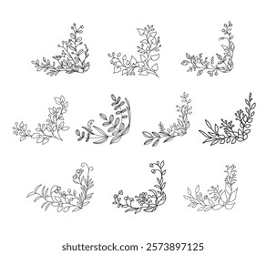 An aesthetic foliage leaves arrangement for corner decoration