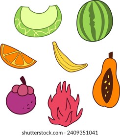 Aesthetic fruit stickers, planner stickers, diary stickers, scrapbook stickers