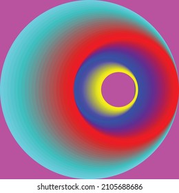 Aesthetic geometric brochures . Bauhaus poster . Modern art .Abstract composition . Circles in perspective. Contemporary vector design 