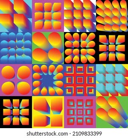 Aesthetic geometric brochures . Bauhaus poster . Modern art .Abstract composition . Circles in perspective. Contemporary vector design 