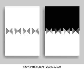 Aesthetic geometric brochures . One line logo . Modern art .Abstract minimal negative space poster . Contemporary vector arrow design 