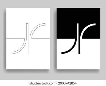 Aesthetic geometric brochures . One line logo . Modern art .Abstract minimal negative space poster . Contemporary vector arrow design 