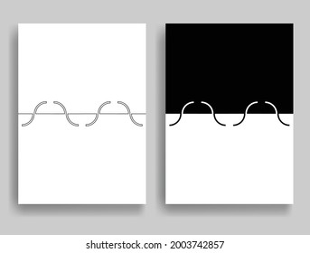 Aesthetic geometric brochures . One line logo . Modern art .Abstract minimal negative space poster . Contemporary vector arrow design 
