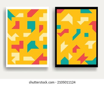 Aesthetic geometric posters .Modern art .Abstract minimal composition . Contemporary vector design 