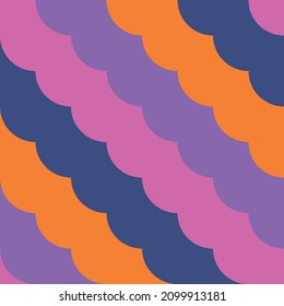 Aesthetic geometric seamless pattern . Modern art .Abstract wavy lines composition . Contemporary vector design 