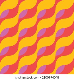 Aesthetic geometric seamless pattern . Modern art .Abstract wavy lines composition . Contemporary vector design 