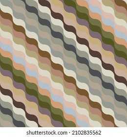 Aesthetic geometric seamless pattern . Modern art .Abstract wavy lines composition . Contemporary vector design 