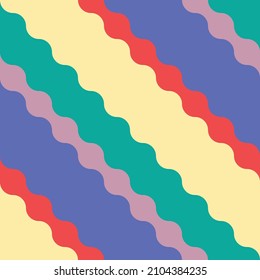Patrón estético geométrico sin costuras. Arte moderno. Composición abstracta de líneas onduladas. Diseño vectorial contemporáneo 