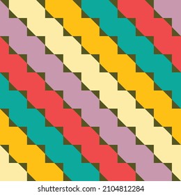 Aesthetic geometric seamless pattern . Modern art .Abstract wavy lines composition . Contemporary vector design 