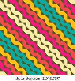 Aesthetic geometric seamless pattern . Modern art .Abstract wavy lines composition . Contemporary vector design 