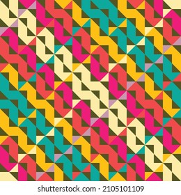 Aesthetic geometric seamless pattern . Modern art .Abstract wavy lines composition . Contemporary vector design 
