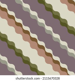 Aesthetic geometric seamless pattern . Modern art .Abstract wavy lines composition . Contemporary vector design 