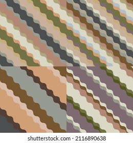 Aesthetic geometric seamless pattern . Modern art .Abstract wavy lines composition . Contemporary vector design 