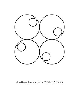 Forma geométrica estética y gráfico.