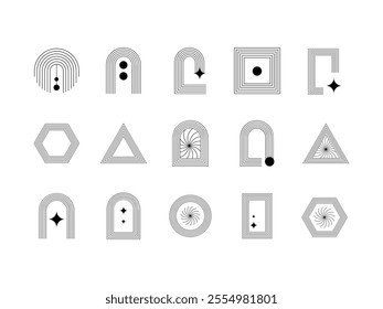 Aesthetic Geometrical Design Element Set