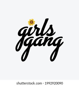 Aesthetic girls hang design Typography for your squad