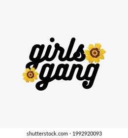 Aesthetic girls hang design Typography for your squad