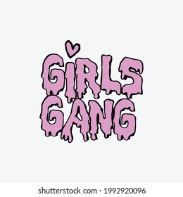 Aesthetic girls hang design Typography for your squad