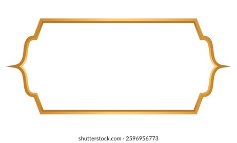 Aesthetic gold islamic mosque gate frame