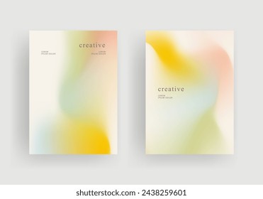 aesthetic gradient background template vector. posters cover with gradient design. Modern wallpaper design for social media, brochure, flyer, banner