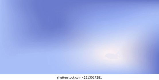Aesthetic gradient pastel winter background.Blur aura design wallpaper cover in blue and white colors. Vector illustration