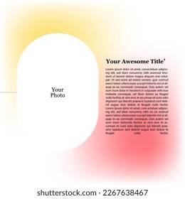 Aesthetic gradient template social media post, design, vector. Gradient backround, aesthetic, template design social media for t-shirt. 