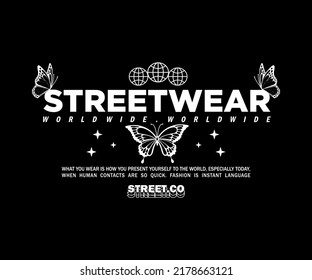 Aesthetic Graphic Design for creative clothing, for Streetwear and Urban Style t-shirts design, hoodies, etc.