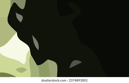 Aesthetic green abstract background with copy space area. Suitable for poster and banner