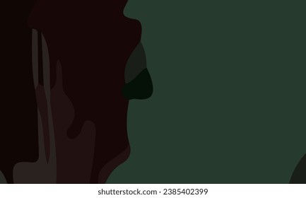 Aesthetic green abstract background with copy space area. Suitable for poster and banner