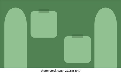 Aesthetic Green Desktop Organizer Wallpaper