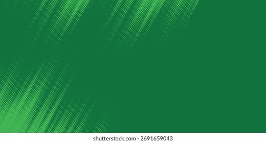 Estético semitono verde sobre fondo. Vector punteado destellos o semitono brillo patrón textura Pop estilo de arte de fondo.