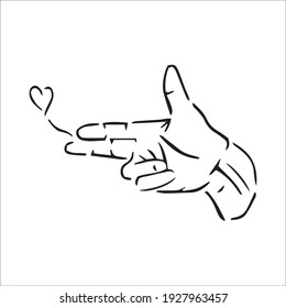 Aesthetic hand tattoo drawing illustration vector