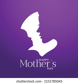 Aesthetic happy mothers' day mom and child affection greeting design for all mother lovers.