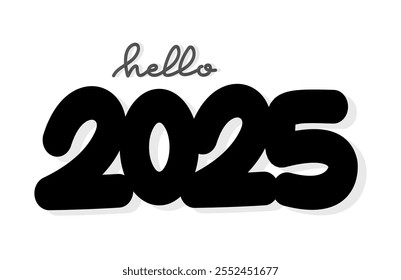 aesthetic hello 2025 hand drawn lettering 