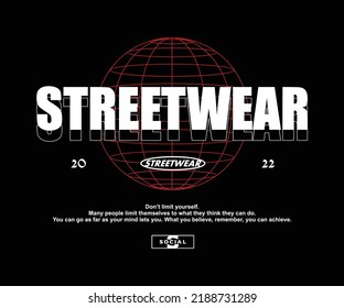 Aesthetic illustration of Streetwear t shirt design, vector graphic, typographic poster or tshirts street wear and Urban style