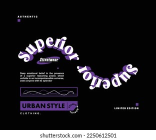  ästhetische Illustration von Streetwear t Shirt Design, Vektorgrafik, typografischem Poster oder T-Shirts, Straßenbekleidung und urbaner Stil