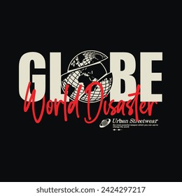 Aesthetic illustration of world t shirt design, vector graphic, typographic poster or tshirts street wear and Urban style
