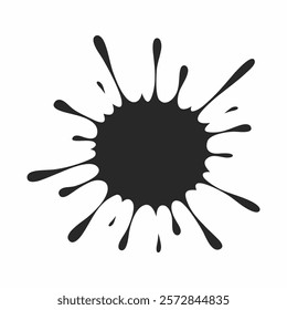 aesthetic ink splash vector. black and white.
