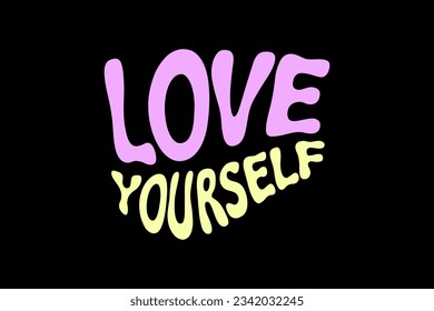 Aesthetic inspirational quotes typography slogan sticker graphic tee groovy style vector