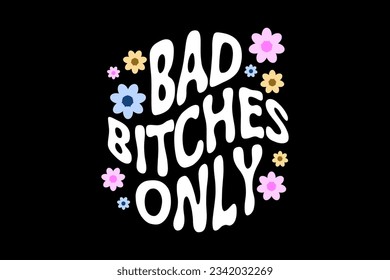 Aesthetic inspirational quotes typography slogan sticker graphic tee groovy style vector
