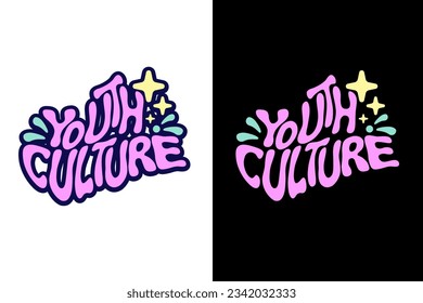 Aesthetic inspirational quotes typography slogan sticker graphic tee groovy style vector